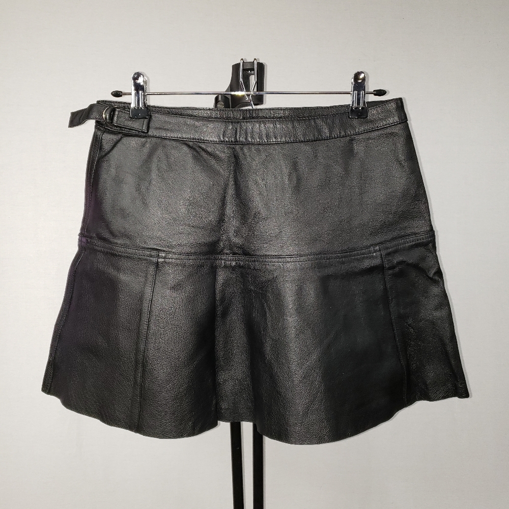 SOLD...  Newport News Vintage Leather Skirt